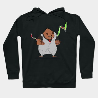 Bull market makes the bear angry - Stock Chart Hoodie